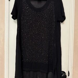 Black Studded Women's Top